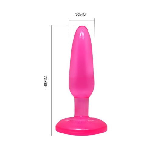 Анальна пробка на присоску Butt plug BI-017001 Pink - 7