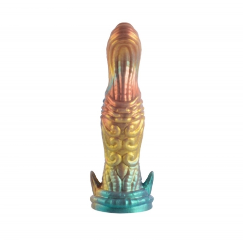 Фаллоимитатор в виде пришельца силиконовый разноцветный Vscnovelty Glitter Silicone Dildo Dickragon - 3
