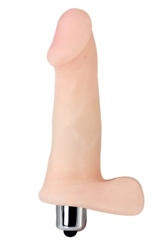 Невеликий реалістичний вібратор тілесного кольору Slick Pleasure - 2