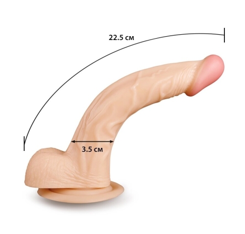 Фаллоимитатор 17,5/3,5 см на присоске с прожилками Brazzers 17,5 см телесный - 6