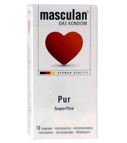 Презервативы ультратонкие прозрачные Masculan Pur 10 штук - 1