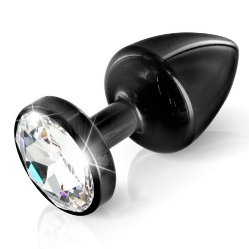 Анальна пробка зі стразом Diogol ANNI round black 35мм - 1