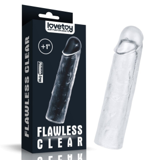 Подовжуюча насадка на член реалістична прозора Lovetoy Flawless