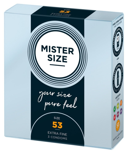 Презервативи Mister size 53 mm (мм) 3 штуки Містер Сайз - 1