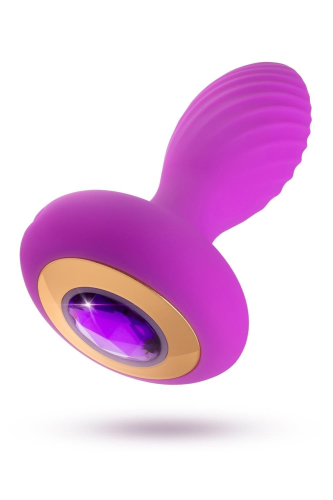 Анальний вібратор кольору фуксія з камінчиком Blush Oh My Gem Charm Amethyst - 2