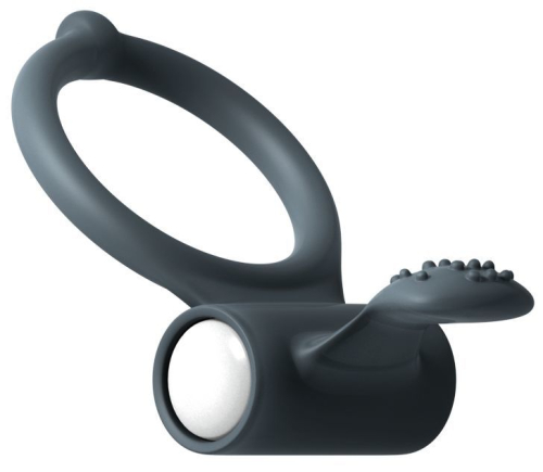 Эрекционное кольцо Marc Dorcel Power Clit Black V2 с вибрацией - 1