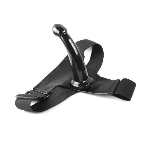 Страпон на черных трусиках с регулировкой Magic Unisex Strap-On Dildo черный - 2