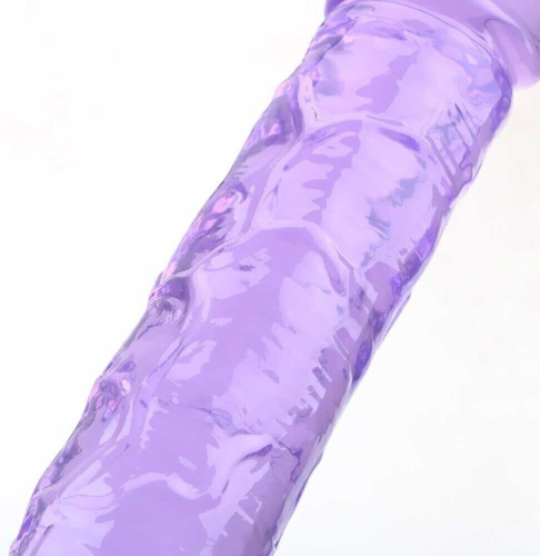 Фалоімітатор гелевий на присоску фіолетовий Love stay with me SEXTOY PENIS - 5