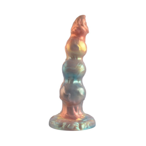 Фаллоимитатор в виде пришельца силиконовый разноцветный Vscnovelty Glitter Silicone Dildo Dominator - 2