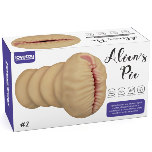 Мастурбатор вагіна для чоловіків тілесного кольору Lovetoy Aliens Pie Masturbator №2 - 1
