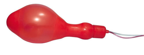 Анальный вибратор с ручной накачкой красного цвета Bad Kitty Anal Balloon - 4