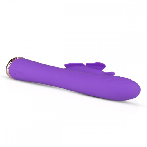 Вибратор кролик с отростком клитора фиолетового цвета EasyToys Royals Princess Butterfly - 2