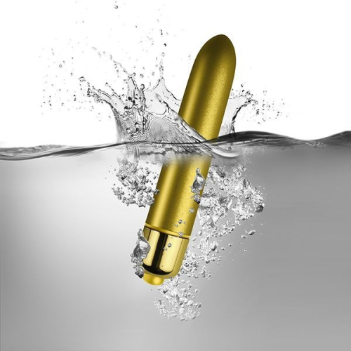 Мини-вибратор вибропуля для душа Rocks Off RO-90mm Touch of Velvet Sunflower Summer 10 режимов вибрации - 2