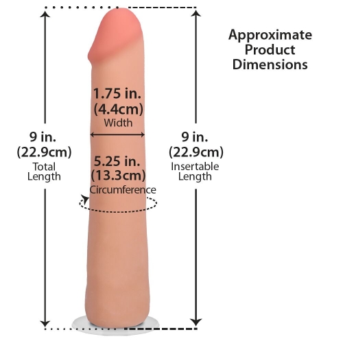 Фалоімітатор реалістичний на присосці тілесний Doc Johnson The Realistic Cock ULTRASKYN - 9 Inch Vanilla - 5