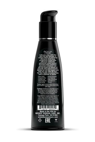 Лубрикант що збуджує на водній основі Wicked Sensual Care Aqua heat 120 мл - 2