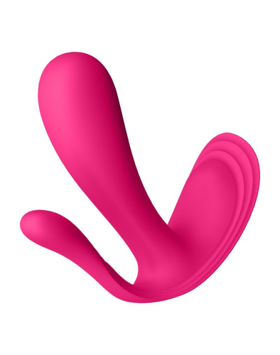 Силиконовая анальная пробка со стимуляцией клитора и вибрацией розовая Satisfyer Top Secret - 3
