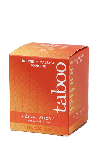 Масажна свічка для жінок з ароматом нектарину Ruf Taboo Peche Sucre 60 гр - 3