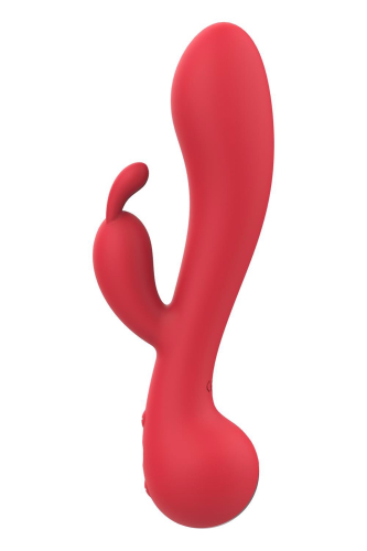 Вібратор вагінальний та з відростком для клітора червоного кольору Dream Toys Amour Camille - 2