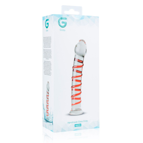 Стеклянный дилдо ребристый Gildo Glass Dildo No. 15 - 5