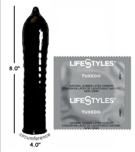 Презерватив чорний 1 шт LIFESTYLES Tuxedo Black - 1