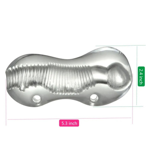 Мастурбатор без вібрації Ice Girl Textured Sensation Stroker прозорий - 3