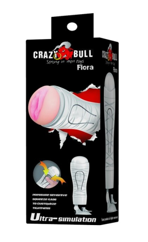 Мастурбатор Анус CRAZY BULL Flora білий - 9