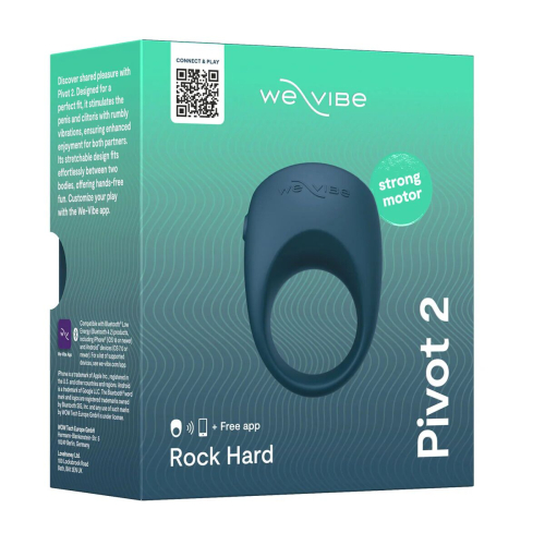 Ерекційне смарт-віброкільце на член синє We-Vibe Pivot 2 Slate - 16