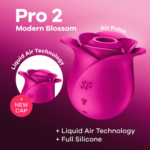 Вакуумний кліторальний стимулятор рожевий Satisfyer Pro 2 Modern Blossom - 6