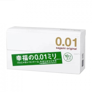 Ультратонкие презервативы полиуретановые Sagami Original 0.01мм 10 штук
