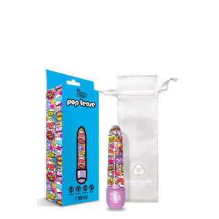 Мини-вибратор с принтом разноцветным Global Novelties Prints Charming Pop Tease 