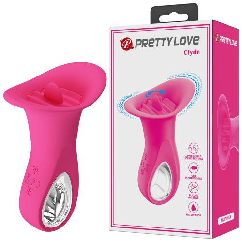 Стимулятор клітора з язичком червоного кольору Lybaile Pretty Love Clyde - 1