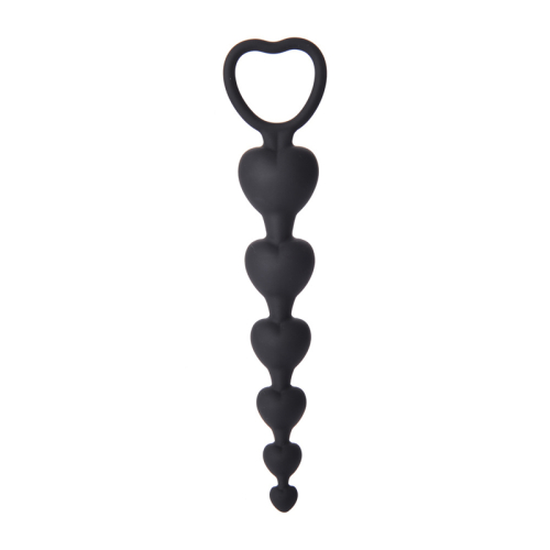 Анальный стимулятор в виде шариков силикон черного цвета Sexy desires Stick heart - 1