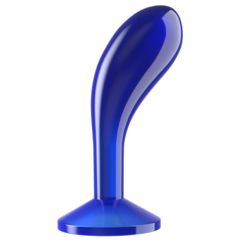 Анальний гель гелевий на присосці синього кольору Lovetoy Flawless clear prostate plug - 3