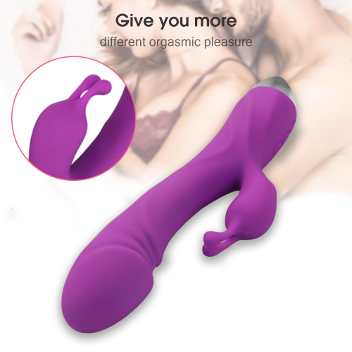 Вибратор кролик с отростком для клитора фиолетовый Cottelli Collection Free Romeo - 6