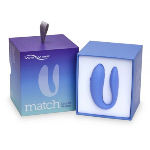 Вибратор для пар с пультом ДУ голубой We-Vibe Match - 7