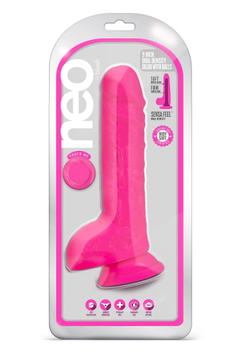 Фалоімітатор двошаровий рожевого кольору Blush NEO DUAL - 2