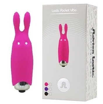 Минивибратор-кролик Adrien LasticPocket Rabbit розовый - 1