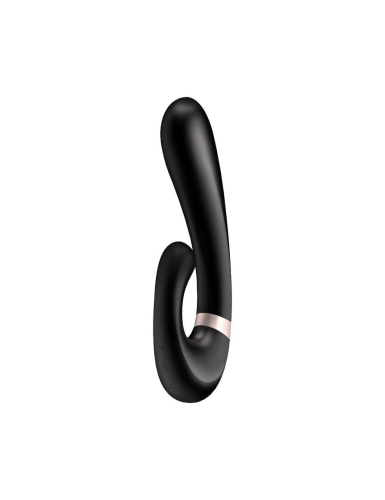 Вібратор кролик для стимуляції точки G і клітора силіконовий чорний Satisfyer Heat Wave - 1