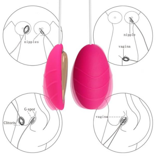 Вібруюче яйце рожеве Levett Beren 2 magnet love eggs - 3