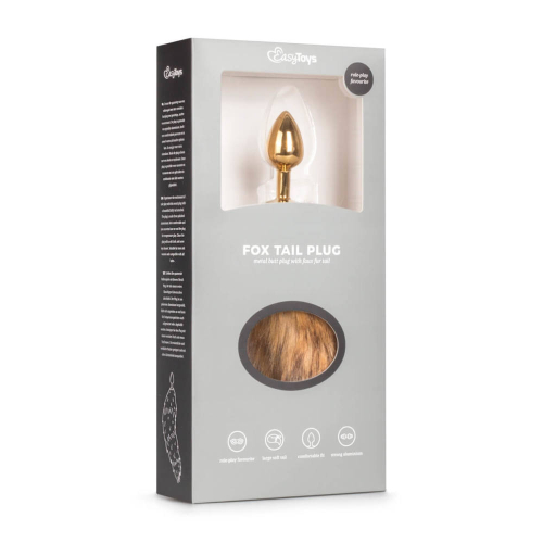 Анальная пробка с хвостиком S длина 40 см Fox Tail Plug Easy Toys - 4