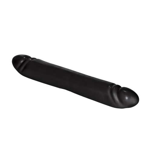 Двосторонній фалоімітатор реалістичний чорного кольору California Exotic Novelties Smooth Double - 4
