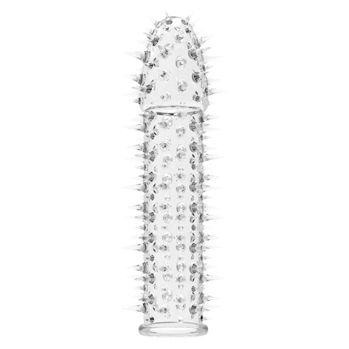 Насадка-рукав на пенис с шипами прозрачная для стимуляции MELEON CRISTAL - 2