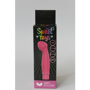 Вібратор силіконовий з голівкою для точки G рожевий Sweet Toys