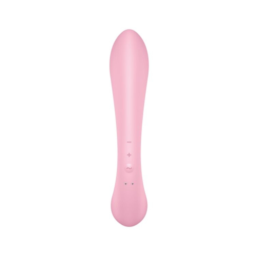 Вибратор с отростком для клитора розового цвета Satisfyer Triple Oh - 3