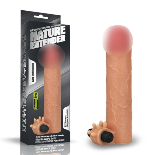 Насадка Подовжуюча на пеніс з вібропулею для клітора силіконова Lovetoy