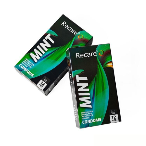 Презервативы ультратонкие аромат мята Recare Ultra Thin Mint Condoms Holographic 12 штук - 3
