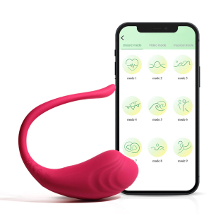 Смарт виброяйцо вагинальное розового цвета Boys of Toys App love egg