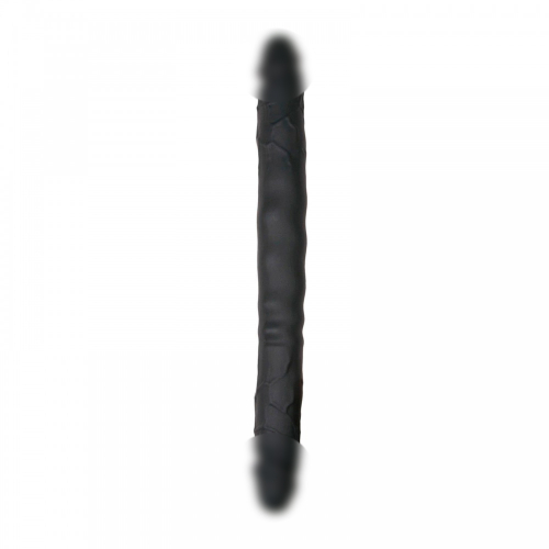 Фалоімітатор двосторонній чорний EasyToys Silicone double end dildo ET24909 - 1