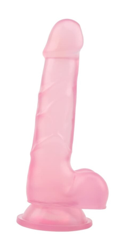 Фалоімітатор 19,5 / 3,3 см на присоску реалістичний рожевий CHISA 7.7 Inch Dildo Pink - 2