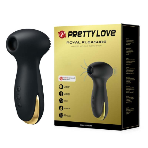 Вакуумний силіконовий вібростимулятор клітора Baile Pretty Love Hammer Royal Plesure - 1